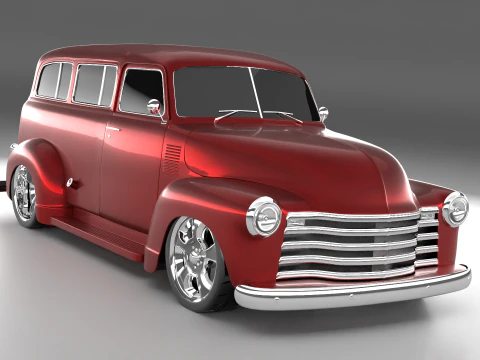 Chevrolet 1950 Suburban Carryvall 3D Model