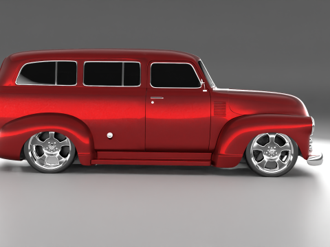 Chevrolet 1950 Suburban Carryvall 3D Model