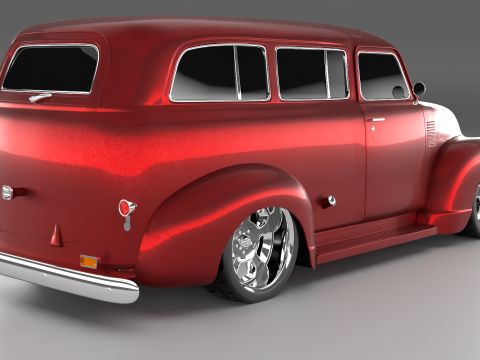 Chevrolet 1950 Suburban Carryvall 3D Model