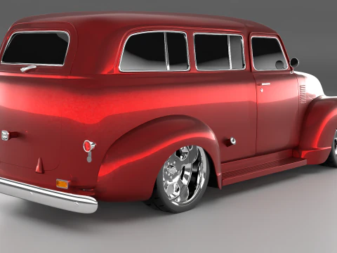 Chevrolet 1950 Suburban Carryvall 3D Model
