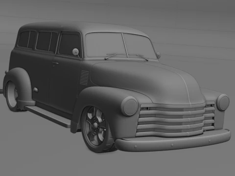 Chevrolet 1950 Suburban Carryvall 3D Model