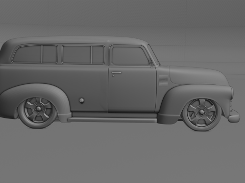 Chevrolet 1950 Suburban Carryvall 3D Model