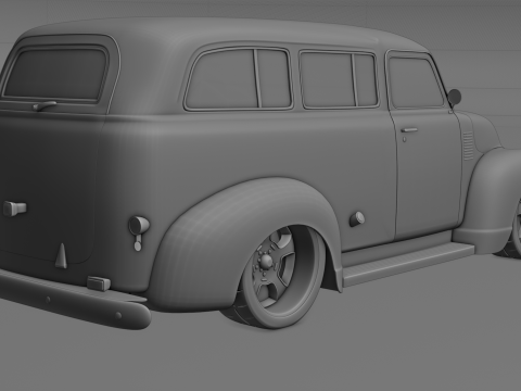 Chevrolet 1950 Suburban Carryvall 3D Model