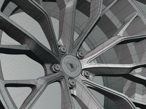 Ferrada Forged FR9 Wheel 3D Model