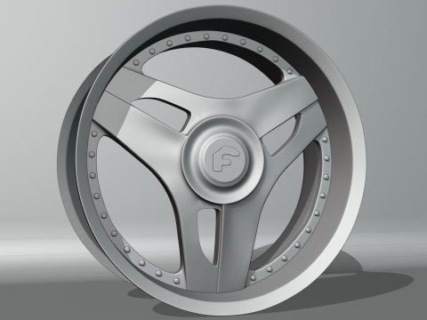 Forgiato 713-2 Wheels 3D 模型