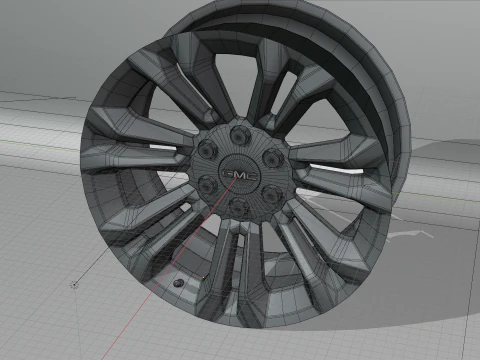 GMC FR 55 OEM Wheels 3D Model
