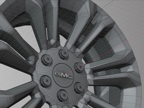 GMC FR 55 OEM Wheels 3D Model