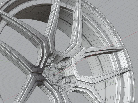 Generic 2 sport Wheels 3D Model