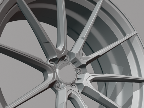 AL13 D010 Monoblock Wheel 3D Model