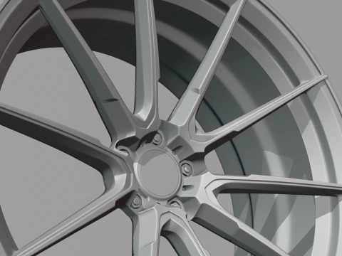 AL13 D010 Monoblock Wheel 3D Model