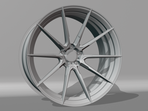 AL13 D010 Monoblock Wheel 3D Model