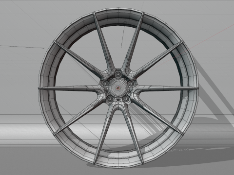 AL13 D010 Monoblock Wheel 3D Model