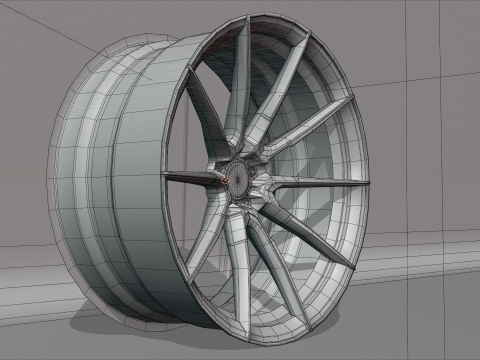 AL13 D010 Monoblock Wheel 3D Model