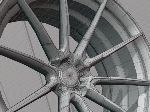 AL13 D010 Monoblock Wheel 3D Model