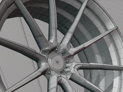 AL13 D010 Monoblock Wheel 3D Model