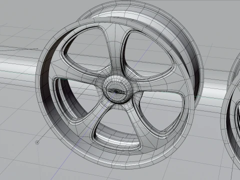 쇼트 아메리카나 투 휠 3D 모델