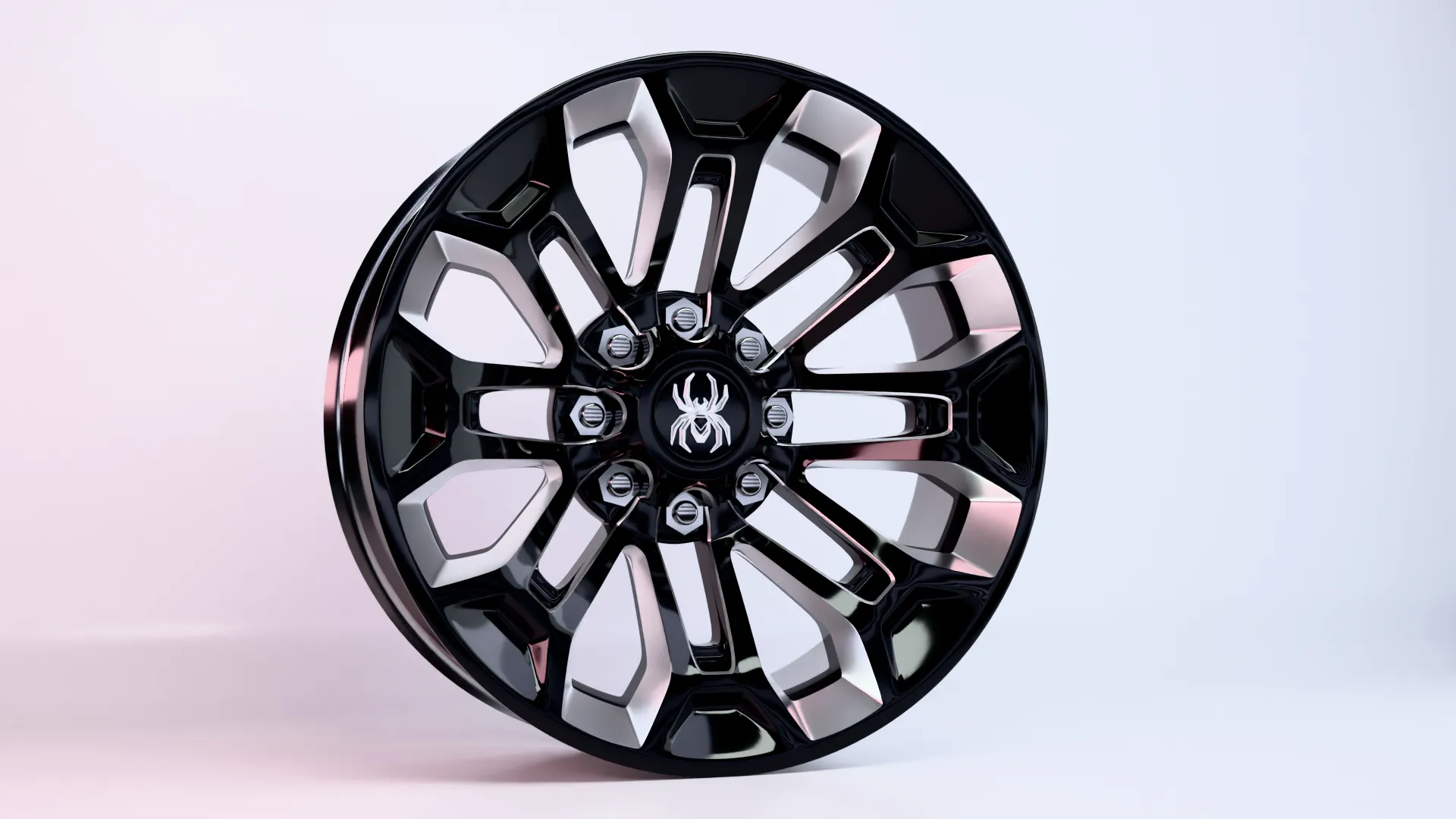 Black Widow Wheels Dodge 3D Model .c4d .max .obj .3ds .fbx .stl .blend 