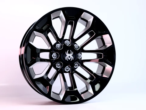 Black Widow Wheels Dodge 3D Model