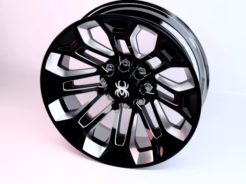 Black Widow Wheels Dodge 3D Model