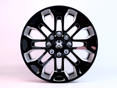 Black Widow Wheels Dodge 3D Model