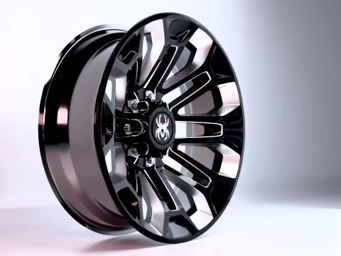 Black Widow Wheels Dodge 3D Model