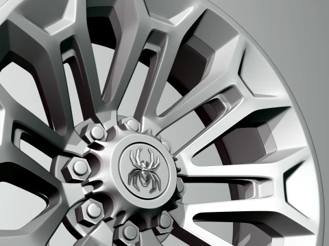 Black Widow Wheels Dodge 3D Model