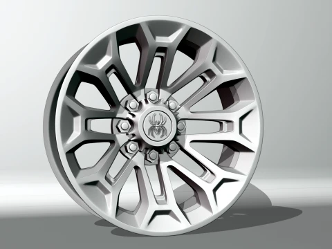 Black Widow Wheels Dodge 3D Model