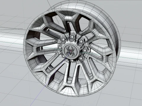 Black Widow Wheels Dodge 3D Model