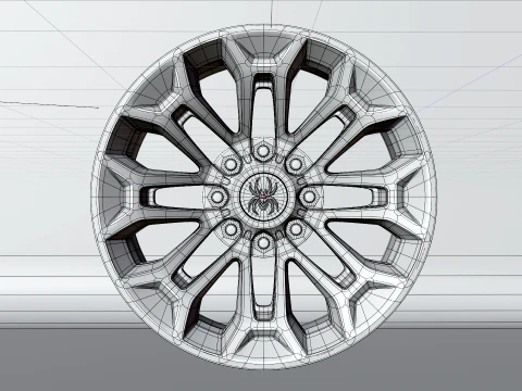 Black Widow Wheels Dodge 3D Model