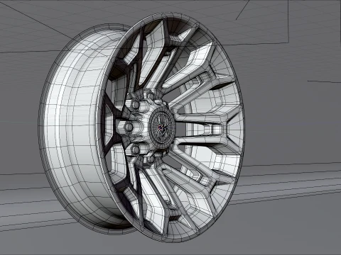 Black Widow Wheels Dodge 3D Model