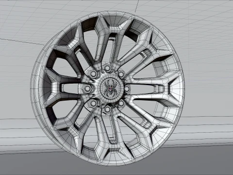 Black Widow Wheels Dodge 3D Model