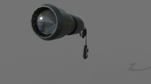 tactical flashlight Modèle 3D .c4d .max .obj .3ds .fbx .stl .blend 