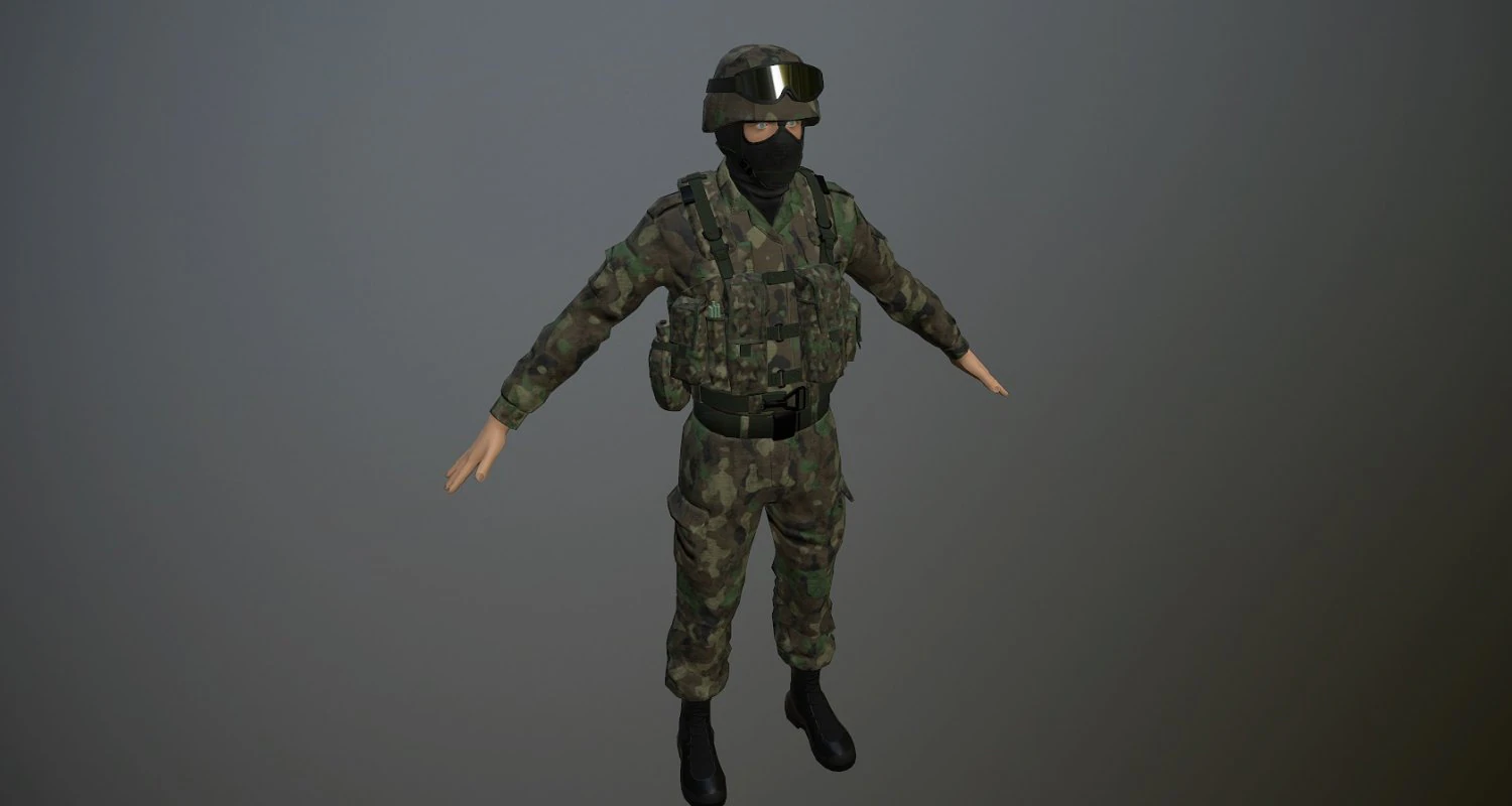 soldier 3D Model .c4d .max .obj .3ds .fbx .stl .blend 