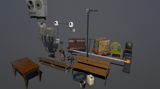 props pack 3D मॉडल .c4d .max .obj .3ds .fbx .stl .blend 