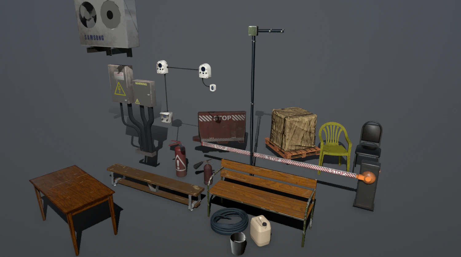 props pack 3D Model .c4d .max .obj .3ds .fbx .stl .blend