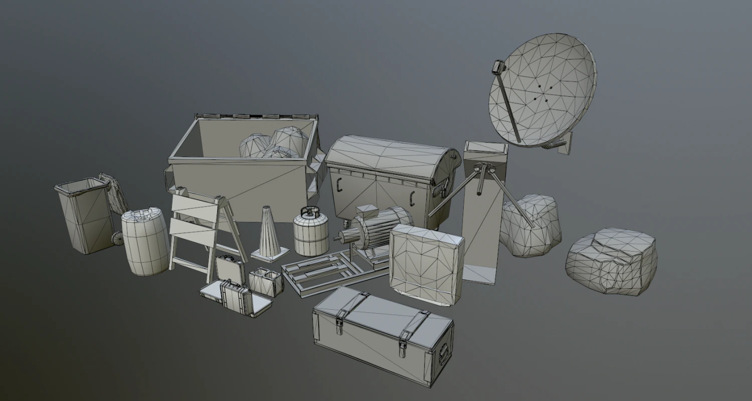 props pack 3 3D Model .c4d .max .obj .3ds .fbx .stl .blend 