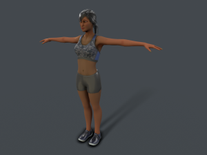 Fitness girl 3D Model