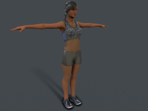 Fitness girl 3D Model