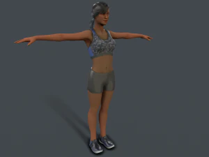 Fitness girl 3D Model