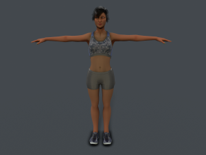 Fitness girl 3D Model