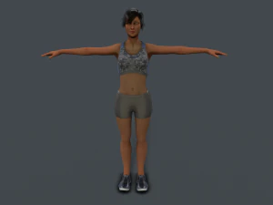 Fitness girl 3D Model