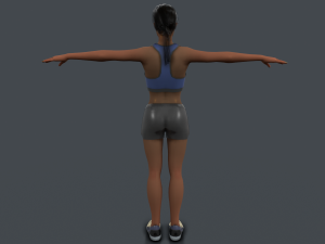 Fitness girl 3D Model