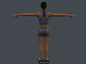 Fitness girl 3D Model