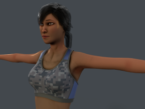 Fitness girl 3D Model