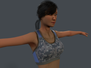 Fitness girl 3D Model