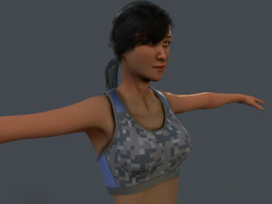 Fitness girl 3D Model