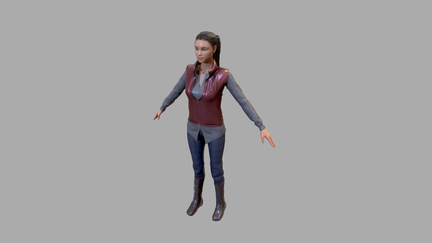 casual female 3D Model .c4d .max .obj .3ds .fbx .stl .blend 