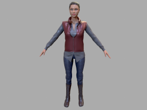 casual female 3D-Modell