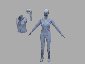 casual female 3D-Modell
