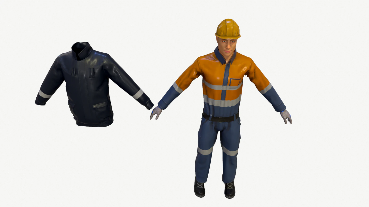 worker 3D Model .c4d .max .obj .3ds .fbx .stl .blend 